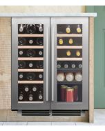Caple WI6234 Undercounter Dual Zone Side by Side Wine Cooler Stainless Steel