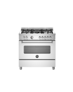 Bertazzoni MAS95C1EBIC Master 90cm Range Cooker Single Oven Dual Fuel Matt White
