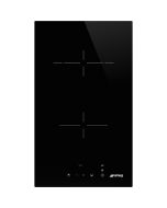 Smeg SE232TD 30cm Ceramic Domino 2 Zone Hob, Black