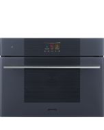 Smeg SO4104M2PG Linea 45cm Compact Built-In Oven & Speedwave Microwave, Neptune Grey