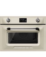 Smeg SO4902M1P Victoria 45cm Compact Built-In Oven & Micro combi Microwave with Vapor Cleaning, Cream