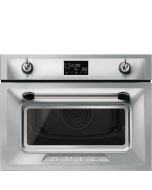 Smeg SO4902M1X Victoria 45cm Compact Built-In Oven & Micro combi Microwave with Vapor Cleaning, Stainless steel