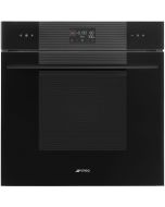 Smeg SO6102M2B3 Linea 60cm Built-In Combi Microwave, SpeedwaveXL Single Oven with Vapor Clean, Black