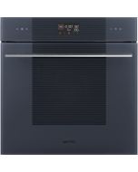 Smeg SO6102M2G Linea 60cm Built-In Combi Microwave, SpeedwaveXL Single Oven with Vapor Clean, Neptune Grey