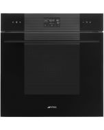 Smeg SOP6102S2PB3 Linea 60cm Built-In SteamOne Single Oven, Black A+ Rated