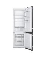 Smeg UKC8173N1E 546mm Wide Integrated No Frost Fridge Freezer with Sliding Door Hinge System