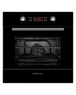 Statesman BSM60BL Built-in Single Cavity Multifunction Oven, 70 Litre in Black