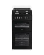Hotpoint HDG5GCB 50cm Freestanding Gas Cooker - Black