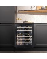 Caple WI6135BS Undercounter Built In Dual Zone Wine Cooler Black Steel