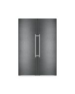 Liebherr XRFBS5295 Peak BioFresh American Fridge Freezer, Plumbed, Black Steel