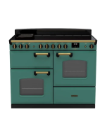 Rangemaster CLDLO110EIPMGR/AB1 Classic Deluxe 110cm OC Induction Range Cooker Mineral Green/Antique Brass