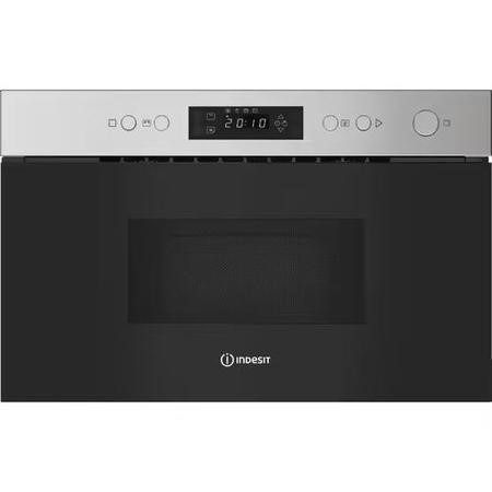 Indesit IMK12XUK 22l Built In Microwave and Quartz Grill - Stainless Steel