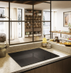 Elica NT-FIT-60 60cm Wide Venting 4 Zone Hob - Black - A Rated with 1 Bridge Zone