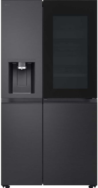 LG GSXE90EVDD 628L InstaView™ Side-By-Side American Style Fridge Freezer, Essence Black Steel