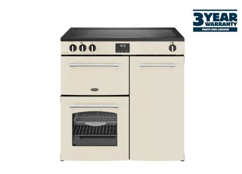 Belling BEL RCA FARMHOUSE 90EI CRM 90cm Induction Range Cooker, Cream, A Rated