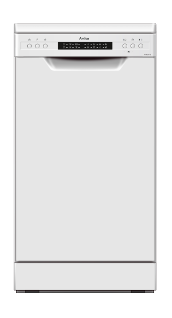Amica ADF430WH Freestanding Slimline Dishwasher