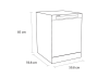 Sensis DWF0214FSDWA Full Size Freestanding Dishwasher In White