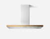 Elica BIO-ISLAND 120cm Wide Island Hood - White/Oak - A++ Rated