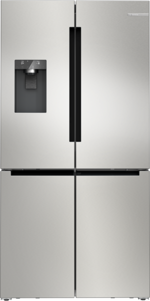Bosch KFD96APEA Freestanding Plumbed-In American Fridge Freezer - Stainless Steel Doors - E Rated