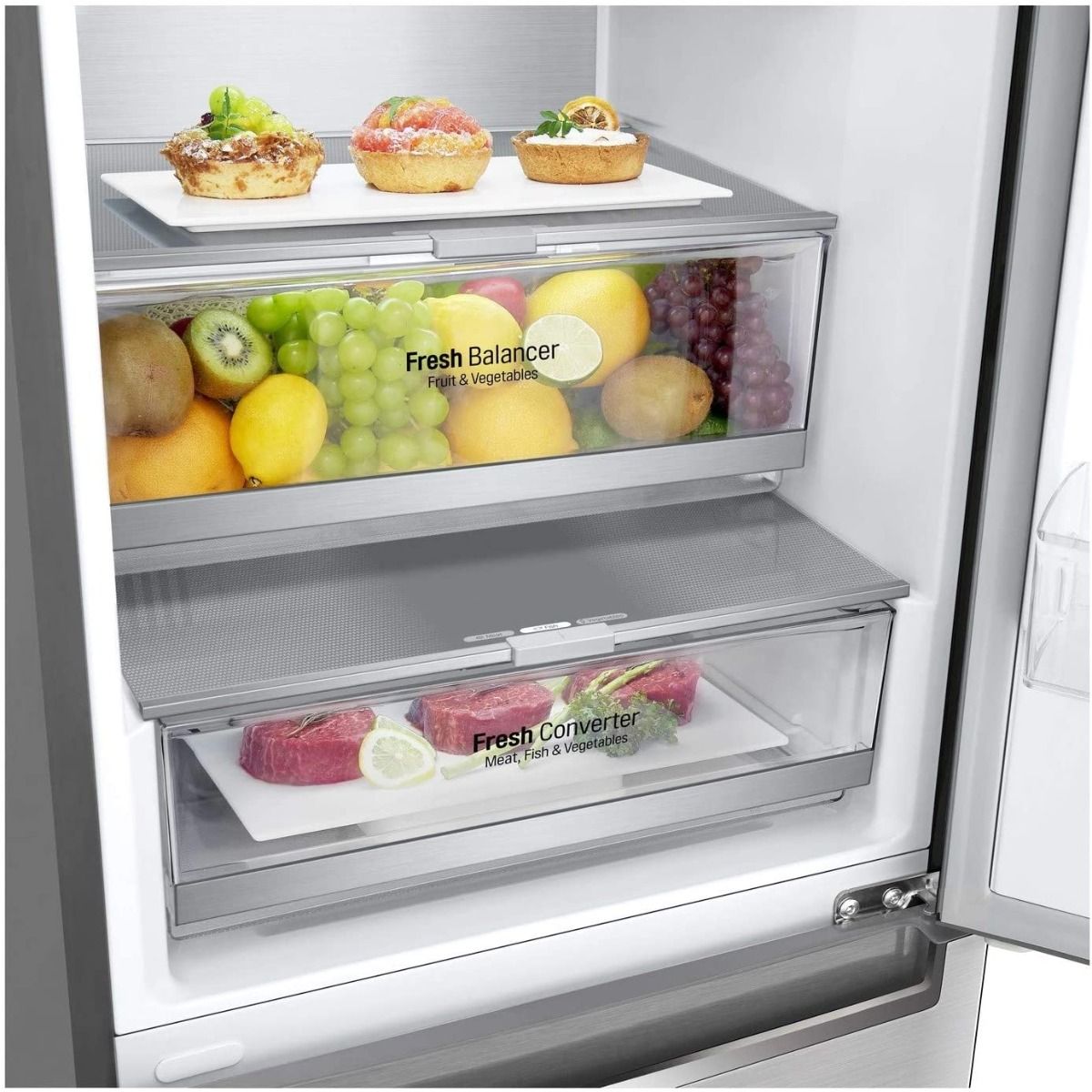 LG GBB92STAXP 60Cm Frost Free Fridge Freezer – Stainless Steel at ...