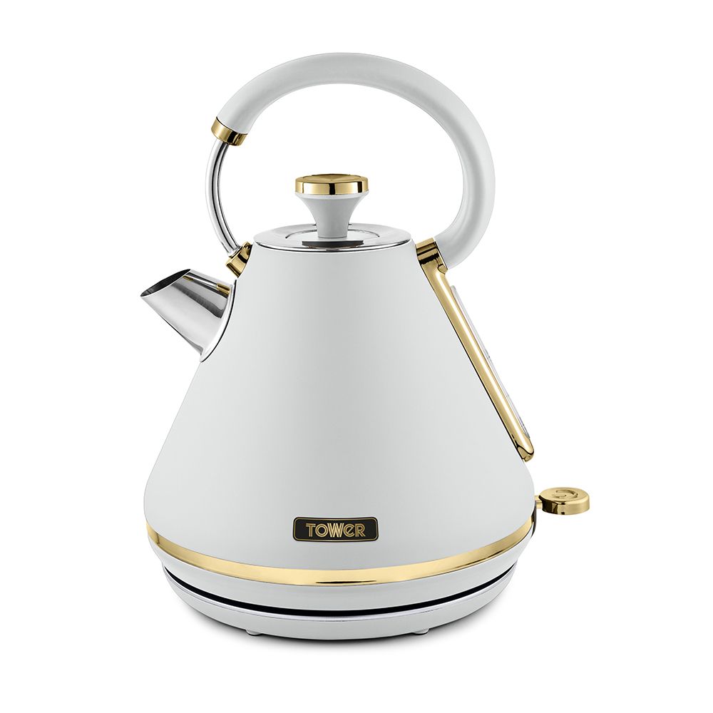 Gold and sale white kettle