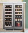Caple WI6234 Undercounter Dual Zone Side by Side Wine Cooler Stainless Steel