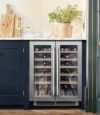 Caple WI6234 Undercounter Dual Zone Side by Side Wine Cooler Stainless Steel