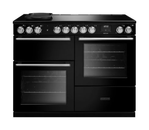 Rangemaster NEXO110EIPGBL/CM1 NEXUS OC 110cm Range Cooker Electric Induction in Gloss Black A Rated
