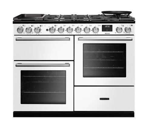 Rangemaster NEXO110DFPWHT/CM1 NEXUS OC 110cm Range Cooker Dual Fuel in White A Rated