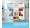 Fridgemaster MTM48120E 117cm Tall Freestanding Small Fridge Freezer In White