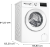 Bosch WAN28255GB Freestanding 9Kg 1400spin Washing Machine in White A Rated