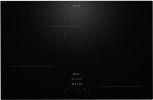 Miele KM8482 FL 80cm Induction Hob in Black Glass with PowerFlex XL Zone