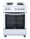 Haden HE61SW 60cm Sealed Plate Single Oven Cooker in White A Rated