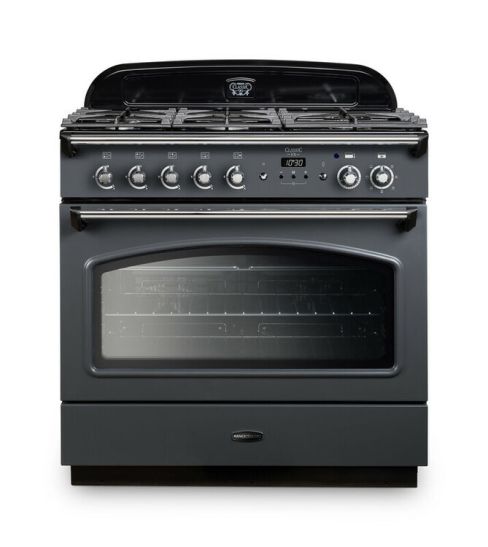 Rangemaster CLAS90FXDFFSL/C Classic Fx 90Cm Dual Fuel Range Cooker Slate  A Rated