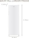 Haden HL332W 60cm Tall Larder Fridge in White