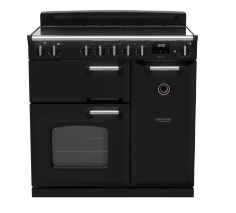 Rangemaster CL100EIPGBL/CM1 Classic 100cm Induction Range Cooker Black/Chrome