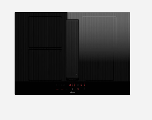 Elica NT-VELVET-70 72cm Wide Venting 4 Zone Hob - Black - A Rated with 1 Bridge Zone