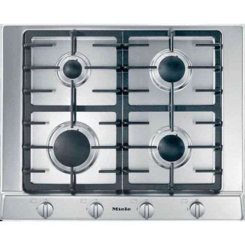 Miele KM2010 65cm 4 Burner Gas Hob With Cast Iron Supports In Stainless Steel