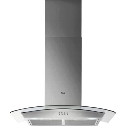 AEG DTX3840M 80cm Chimney Hood in Stainless Steel Curved Glass