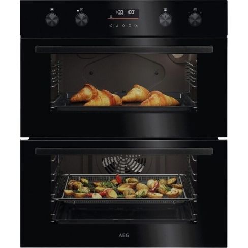 AEG OU5CU40K Built Under Double Over In Black A rated
