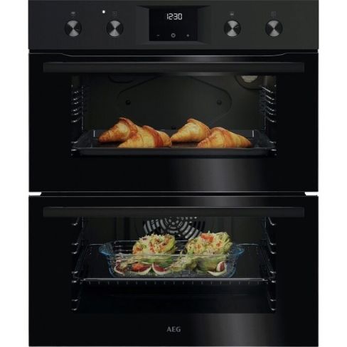 AEG OU5NU20B Built Under Double Oven in Black A Rated