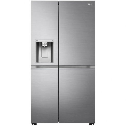 LG GSJV90PZAE 635L American Style Fridge Freezer Water & Ice Dispenser, Shiny Steel