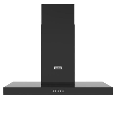 Stoves ST STERLING CHIM 110T BLK Sterling Black 110cm Chimney Cooker Hood A+ Rated