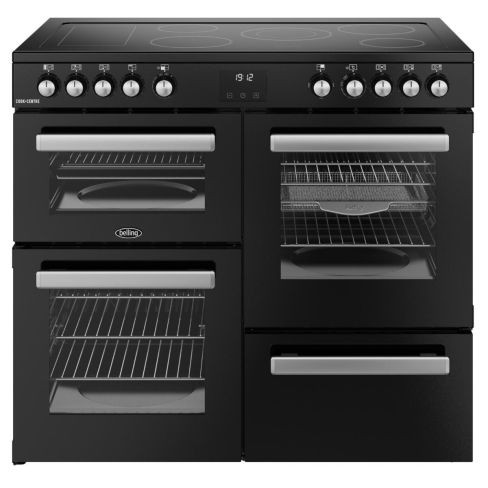 Belling BEL RCA COOKCENTRE 100E BLK Cookcentre 100cm Ceramic Range Cooker in Black A Rated