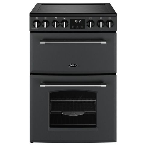 Belling BEL MRA FARMHOUSE 60E ANT Farmhouse 60cm Ceramic Double Oven Cooker in Anthracite A Rated