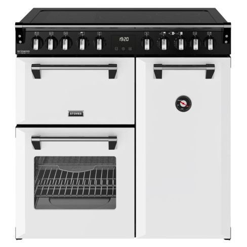 Stoves ST DX RCA RICH 90EI RTY IWH Richmond Deluxe 90cm Induction Range Cooker in Icy White