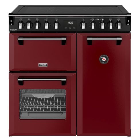 Stoves ST DX RCA RICH 90EI RTY GAR Richmond Deluxe 90cm Induction Range Cooker in Garnet Red