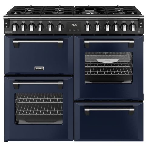 Stoves ST DX RCA RICH 100DF MBL Richmond Deluxe 100cm Dual Fuel Range Cooker in Midnight Blue A Rated