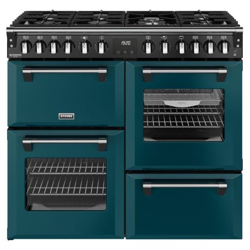 Stoves ST DX RCA RICH 100DF DMA Richmond Deluxe 100cm Dual Fuel Range Cooker in Deep Marine A Rated