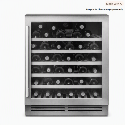 Caple WI6142 Undercounter Built In Single Zone Wine Cooler Stainless Steel